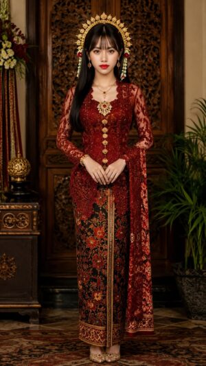 download (93) Royal Crimson Kebaya & Batik Bridal Gown