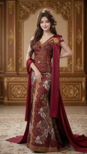 download (96) Royal Crimson Kebaya & Batik Bridal Gown